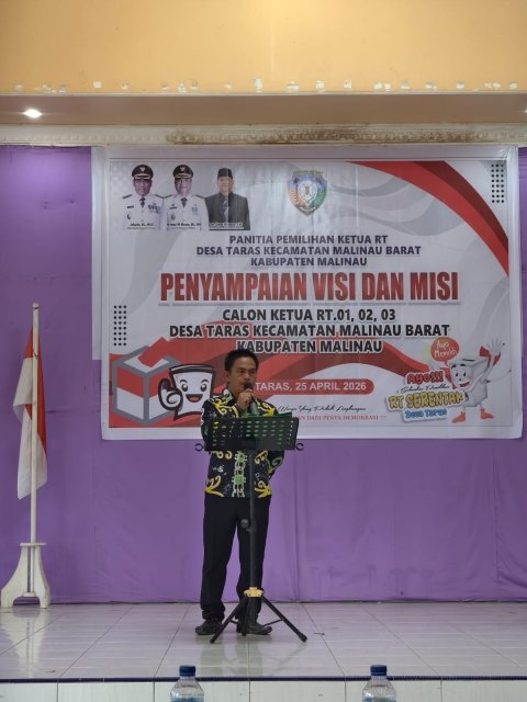 Penyampaian Visi-Misi Calon Ketua Rt 02 Desa Taras