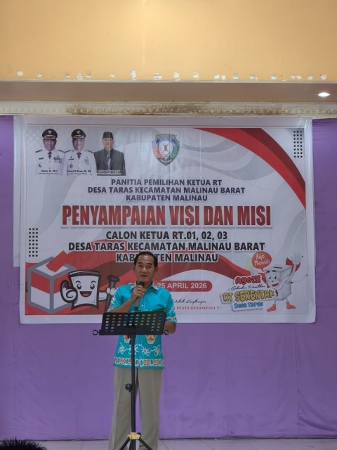 Penyampaian Visi-Misi Calon Ketua Rt 03 Desa Taras